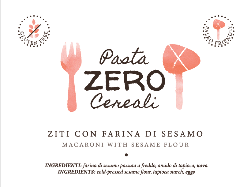 Ziti Rigati ZeroCereali con Farina di Sesamo. No Glutine - No Legumi - No Latticini