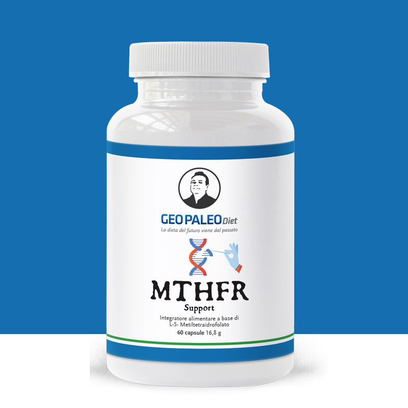 MTHFR Support per gestione MTHFR, Omocisteina e Telomeri- 60 capsule senza Biossido di Silicio