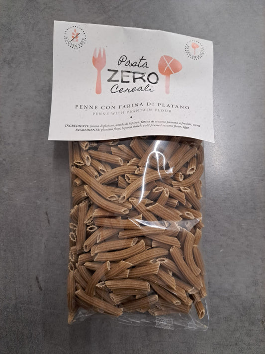 Penne ZeroCereali con Farina di Platano. No Glutine - No Legumi - No Latticini